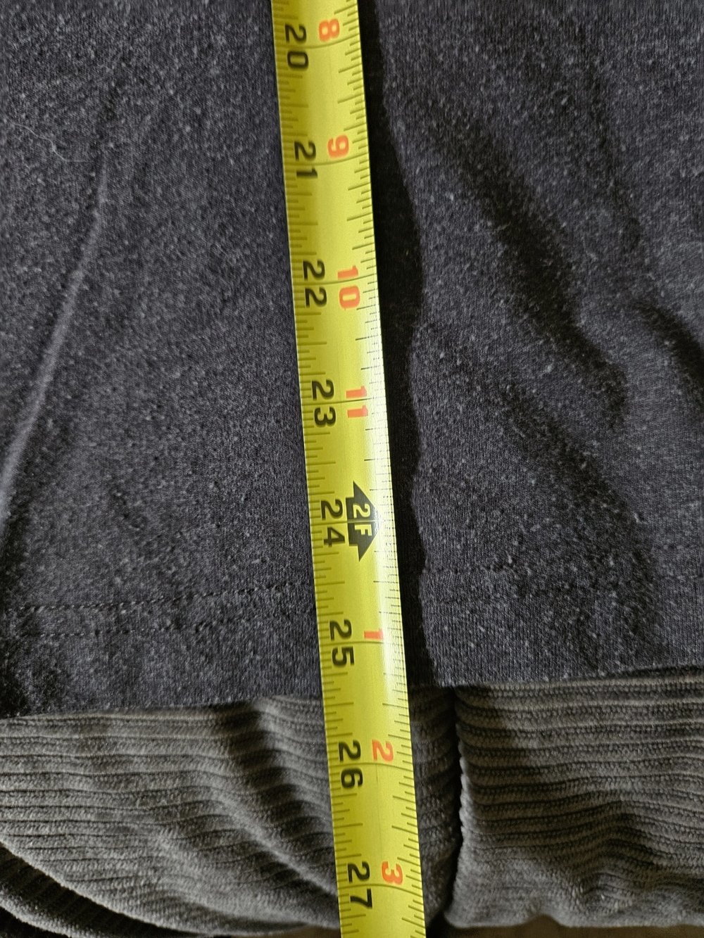 Basic Long-Sleeve Crew Neck Top by Champion — Dark Charcoal. Size L - Picture 7 of 8